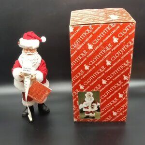 Clothtique Possible Dreams - 800566 “Makin’ the List” Santa Dept 56 Bobblehead